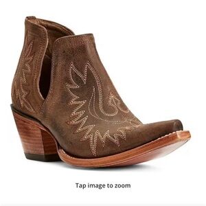 Ariat Dixon Leather Block Heel Western Booties size 7